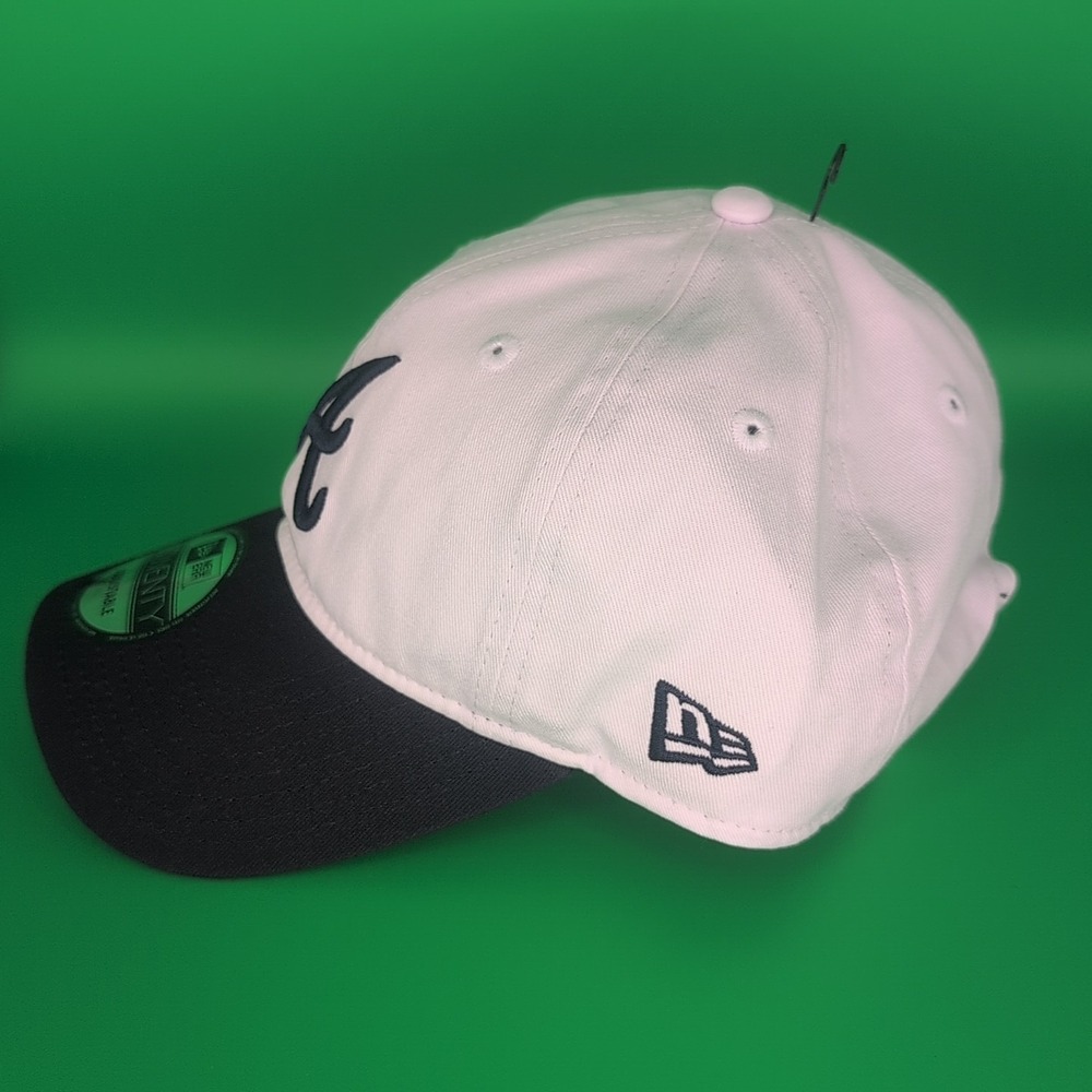 Atlanta Braves New Era 9Twenty Hat Navy Blue White Adult Adjustable Cap NWT - Picture 3 of 10